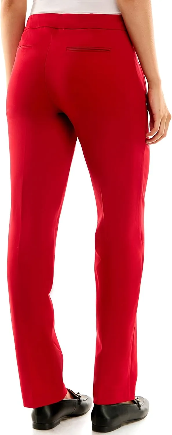 Zac & Rachel Women's Bond 18 Pull on with Faux Zipper Pockets Casual Pants